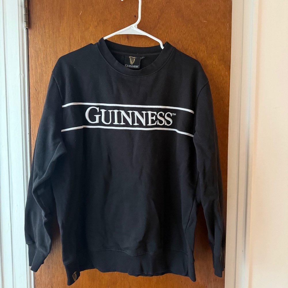 Black Guinness Crewneck Sweater, Size L